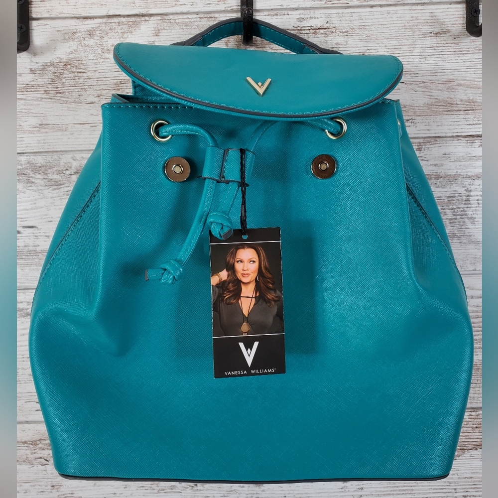 NWT Backpack Vanessa Williams Lush Peacock Blue - Picture 3 of 11